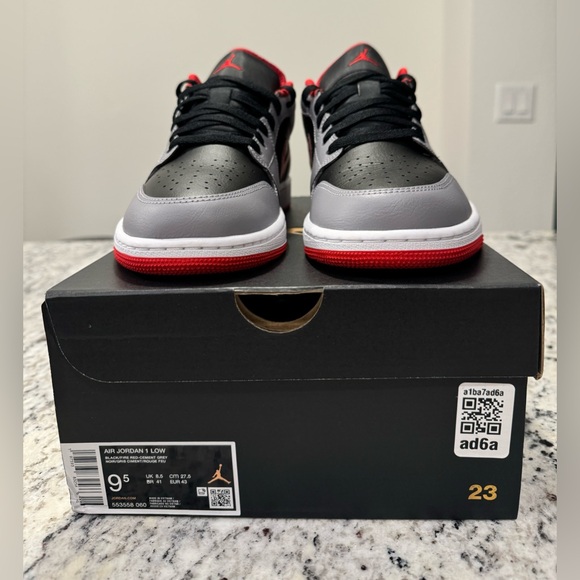 Nike Air Jordan 1 Low “Cement Fire Red” - Picture 5 of 8